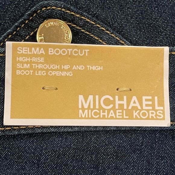 Micheal Kors Selma Bootcut Dark Blue Denim Jeans
Color: Indigo Size: 14 - Picture 11 of 11